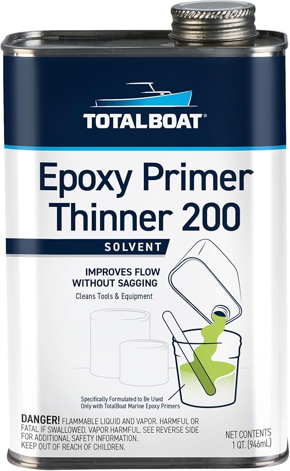 TotalBoat Marine Barrier Coat Epoxy Primer Thinner 200 Solvent - Quart