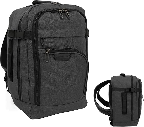RYANAIR 40x20x25cm Carry On Underseat Cabin Backpack - Airline Approved Travel Rucksack - Approved for EasyJet, Jet2, RyanrAir, Virgin Atlantic, KLM