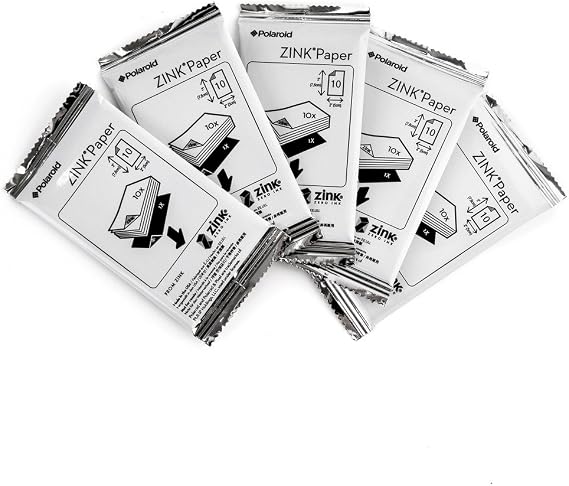 Polaroid 2x3 inch Premium Zink Photo Paper QUINTUPLE Pack (50 Sheets) - Compatible with Polaroid Snap, Z2300, SocialMatic Instant Cameras & Zip Instant Printer (Bulk Package)