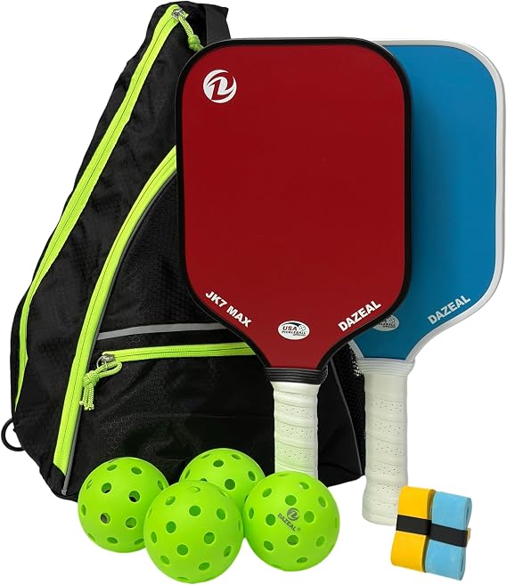 USAPA Approved Pickleball Paddles (2-Pack) Fiberglass Surface & 16MM Honeycomb Core Non-Slip Grip for All Levels Lightweight Rackets for Men & Women