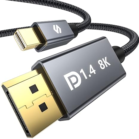 Silkland 8K Mini DisplayPort to DisplayPort 1.4 Cable, [8K@60Hz, 4K@144Hz, 2K@240Hz],6FT and 3.3FT