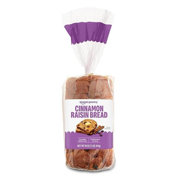 Amazon Grocery, Cinnamon Raisin Bread, 16 Oz