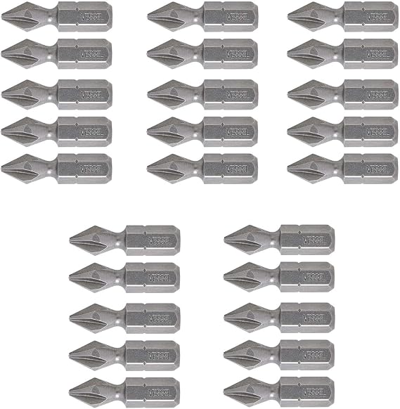 VESSEL Neck Torsion Insert Bits PH1X25.4 25PC (Bulk)