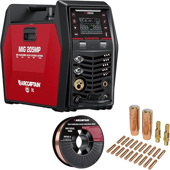 ARCCAPTAIN MIG205MP MIG Welder with Welding WIre & Contact Tips