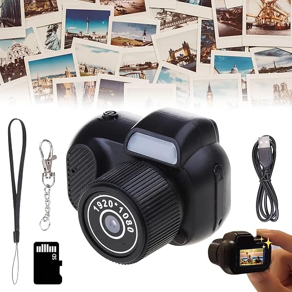 Keychain Camera, Mini Camera Keychain, 1080p Hd Mini Keychain Camera, Mini Camera Keychain That Works, Mini Digital Camera Keychain with Sd Card, OTG Upload to Phone or Computer 16G