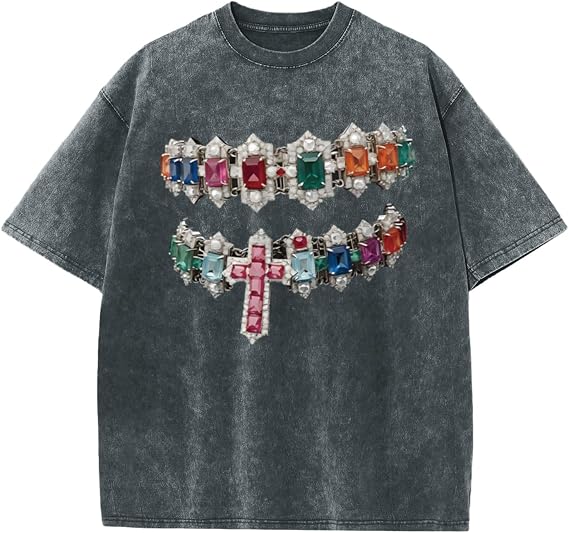 Oversized Tshirts for Men Graphic Vintage Tees Y2k Acid Wash Streetwear Shirts Hip Hop Grunge Harajuku Shirt Tops
