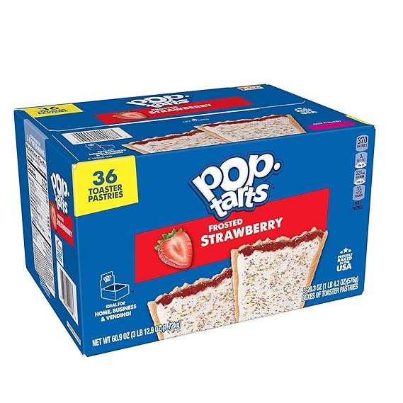 Pop Tart Kellogg's Pop-Tarts, Frosted Strawberry (36 ct.),, 36Count