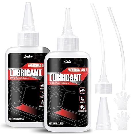 Treadmill Lubricant Oil - 200ml - 100% Pure Silicone Treadmill Oil, Fitness Equipment Lubricant, Full Belt Width Lubrication, Silicone Treadmill Lube with Soft Tubes, Easy to Apply, Noise Reduction