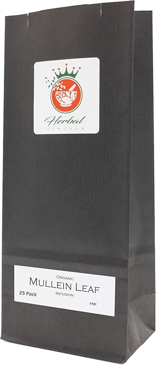 Organic Mullein Leaf Tea Bags | Herbal Infusion | 25 Pack
