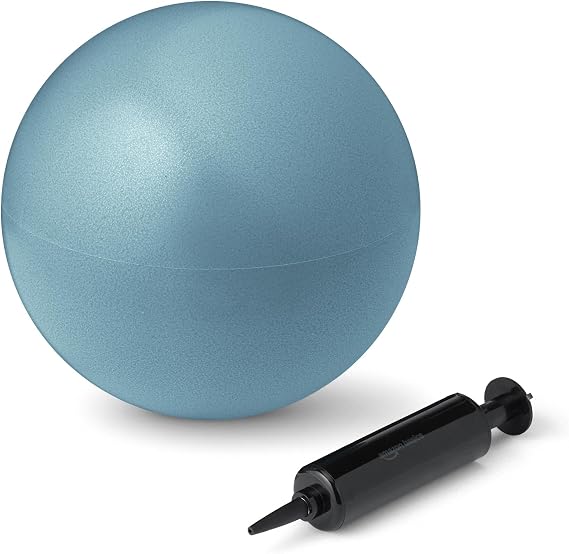 Amazon Basics 9-Inch Mini Pilates Ball, Anti-Burst Exercise Ball for Yoga, Core Training
