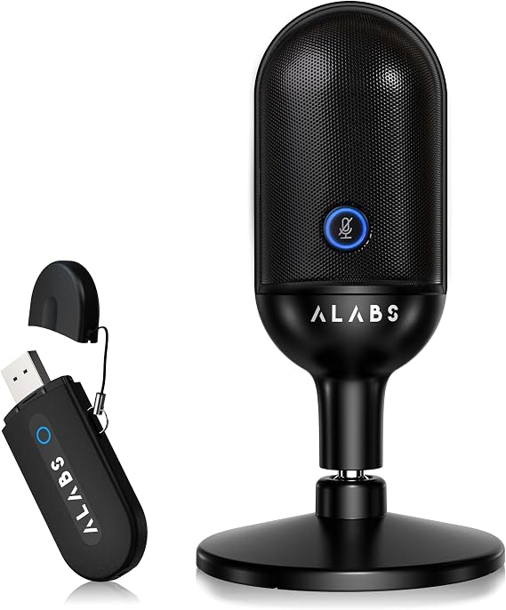 ALABS USB Wireless Cardioid Condenser Mic for Podcast/Gaming/Home Office
