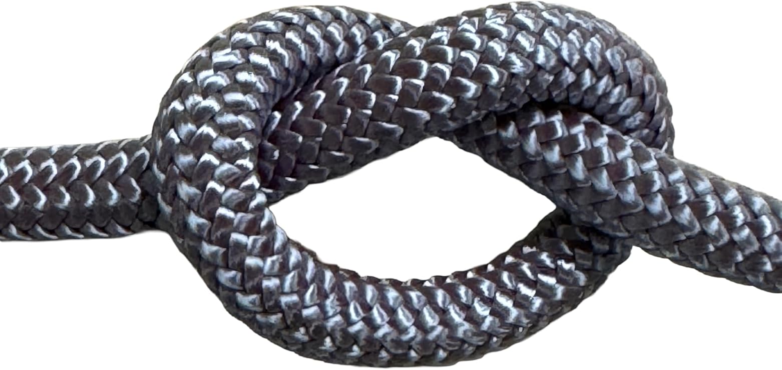 Blue Ox Rope 3/8" Double Braid Nylon Rope, USA Made, Light Blue, 50 ft