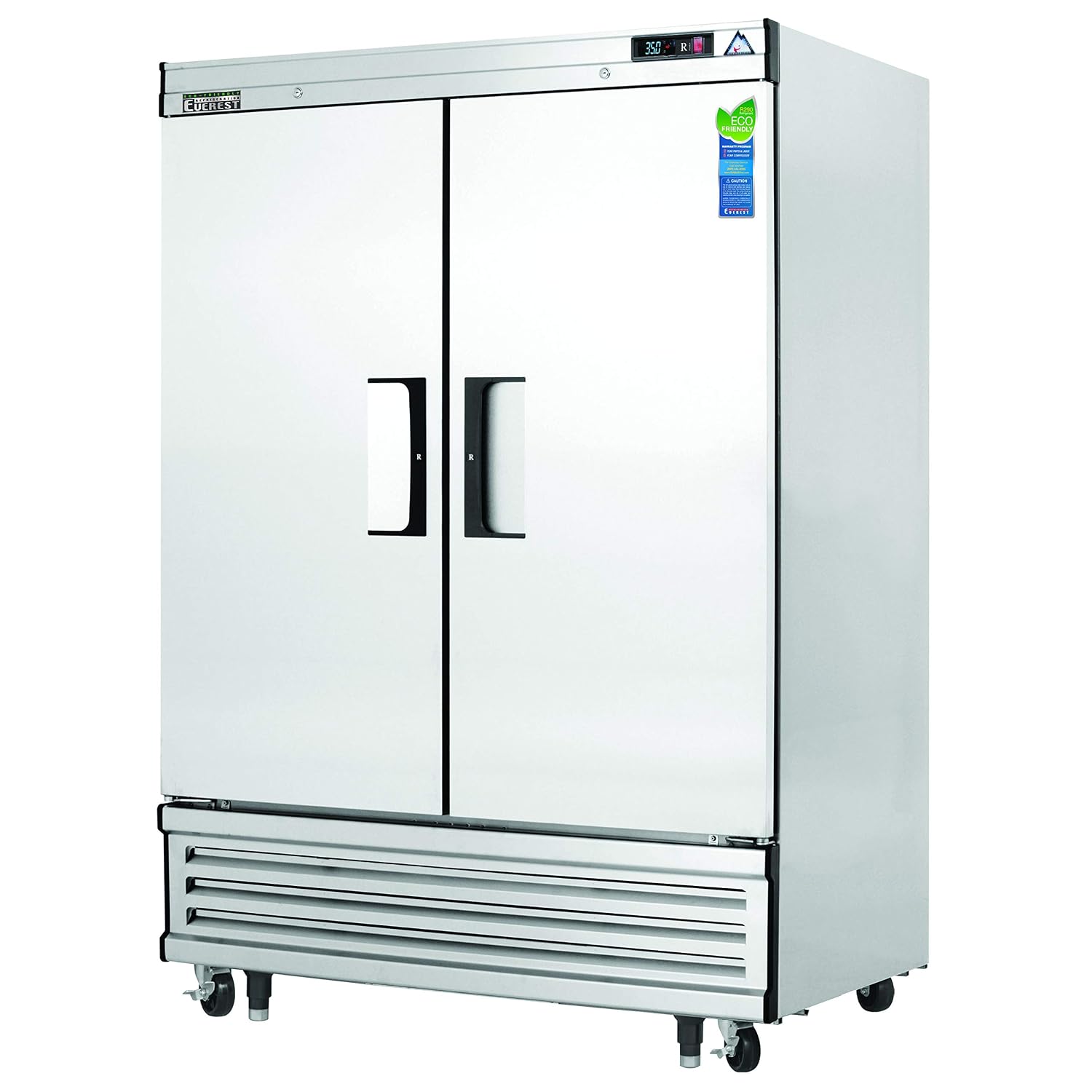 EBR2 54-18 Two-Door Solid Door Upright Reach-in Refrigerator, 50-Cubic Feet, NSF