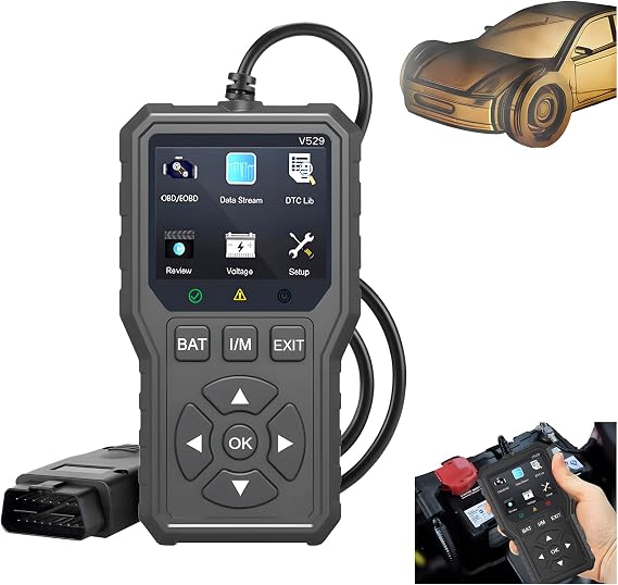 OBD2 Advanced Diagnostic Tool Professional Engine Code Reader, Car Scanner Engine Fault Scanner CAN Diagnostic Scan Tool for All OBD II Protocol Cars Since 1996 (Black)