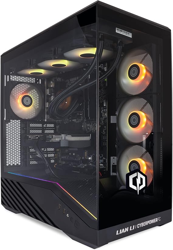 CyberPowerPC Luxe Gaming PC - Liquid Cooling, 650W PSU, Nvidia RTX 5060, 1TB NVMe SSD, Windows 11, Intel Core i7 12700KF
