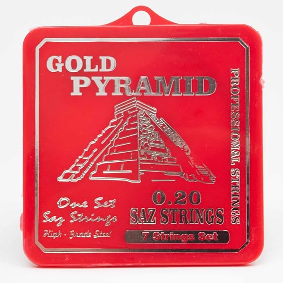 Original Pyramid Saz strings for Long Neck Saz, 0.20 gauge, German hard box set
