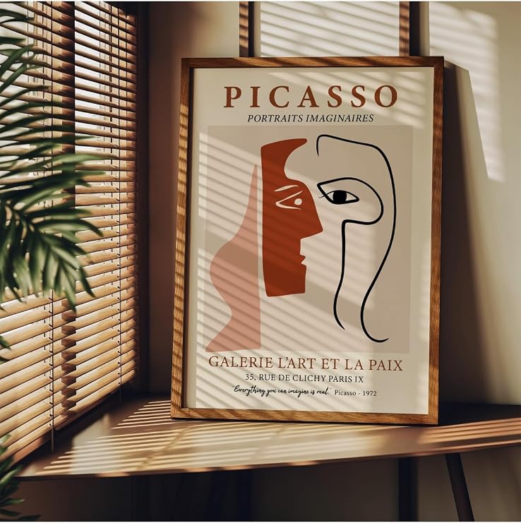 Fark Tanıtım Picasso Çerçevesiz Poster, Modern Dekoratif Çerçevesiz Poster, Tablo, Picasso-1, 21 x 30
