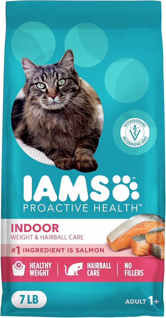 IAMS Proactive Health Indoor Dry Cat Food, Salmon, 7 lb