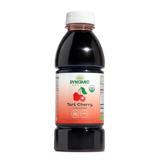 DYNAMIC HEALTH Organic 100% Tart Cherry Juice Concentrate, 16 fl oz