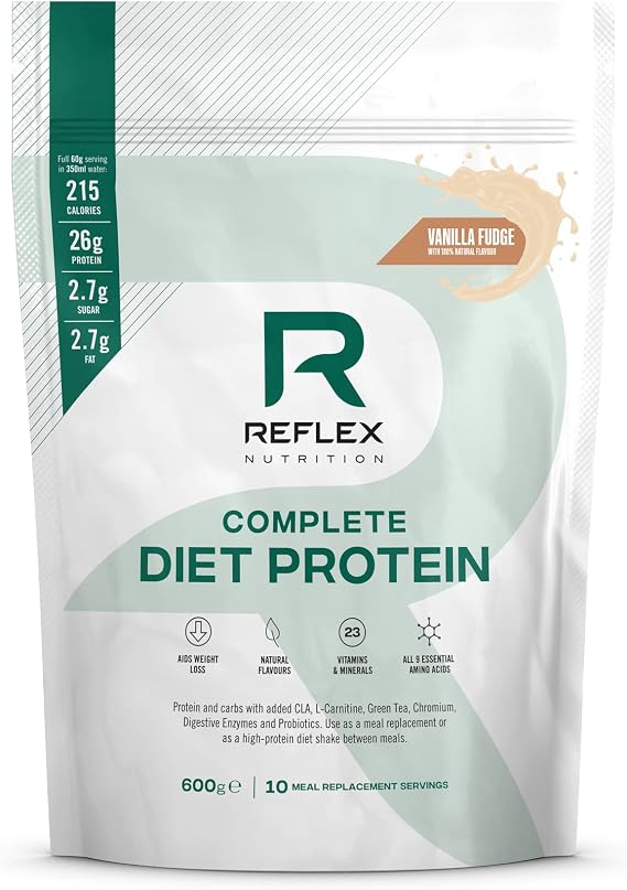 Reflex Nutrition Diet Shake | Diet Meal Replacement Shake | Diet Protein Powder (Vanilla Fudge) (600g)
