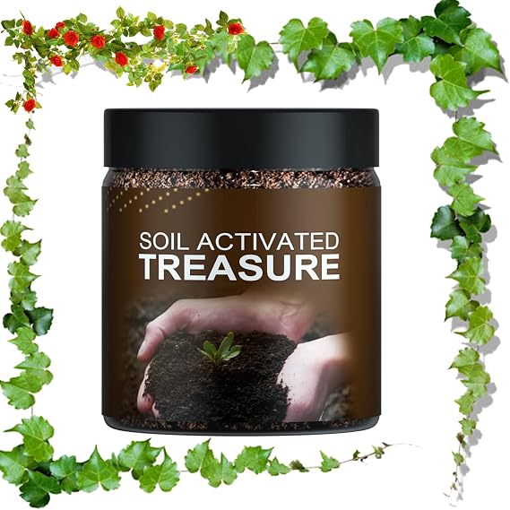Soil Activated Treasure-You Will Be Amazed! Soil Amendments Plant Flower Fertilizer Activator, Improves Soils Hardening Activators Plant Fertilizers, Organic Soil Improver (100g,1PC)