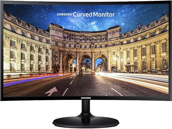 SAMSUNG LC24F390FHNXZA 24-inch Curved LED FHD 1080p Gaming Monitor Super Slim Design, 60Hz Refresh Rate wAMD FreeSync Game Mode