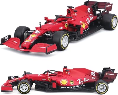 1:43 2021 SF21 F1 16# Charles Leclerc F1 55# Carlos Sainz Simulation Diecast Alloy F1 Formula Racing Car Model SF21#16