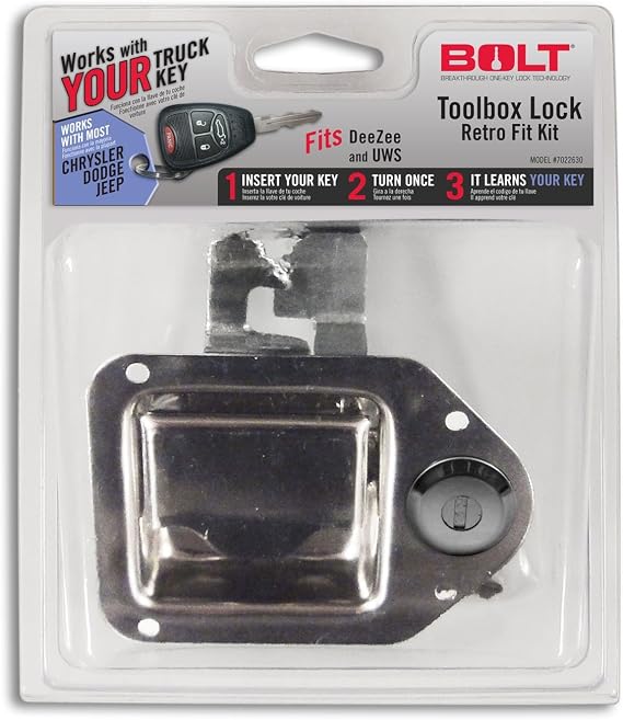 Bolt 7022699 Toolbox Latch Retrofit Kit for Dodge, Jeep and Ram Keys