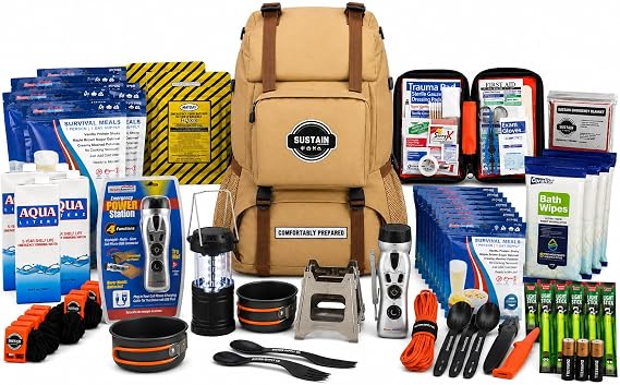 Ready America 70492 Comfort Sustain Supply 4Person 3Day Emergency Backpack