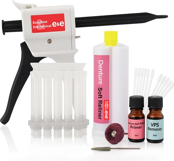 E&E Upper and Lower Denture Soft Reline Kit