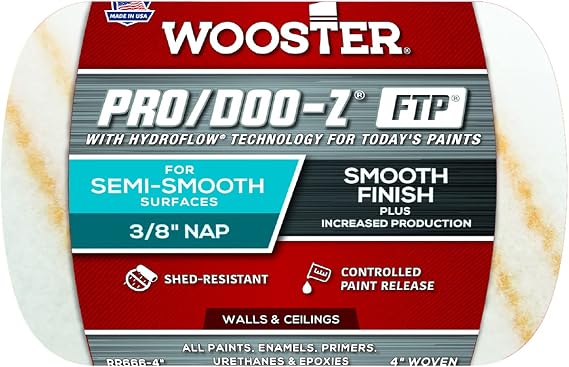 The Wooster Brush Company RR666-4 Pro Doo Z FTP Roller Cover 3/8-Inch Nap