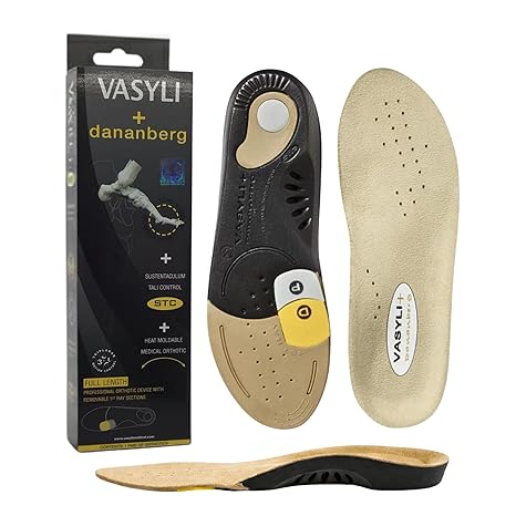 Vasyli+Dananberg 1st Ray Orthotic, X-Small, 1st Ray Function, Removable Distal & Proximal Plugs, Full-Length Insole, Low Resistance to Joint, Heat Moldable, Rear Foot Control, Lasting Pain Relief