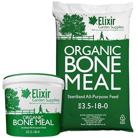 Elixir Gardens Bone Meal Organic Fertiliser Plant Shrub Feed | 3kg Bag