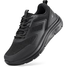 FitVille Mens Extra Wide Fit Walking Trainers, Running Shoes Lightweight Casual Outdoor Sneakers with Arch Support for Heel Pain Relief
