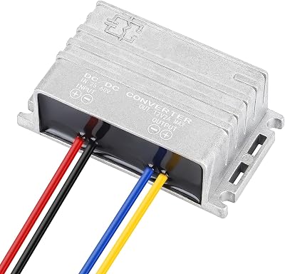 DROK 25V-60V to 12V Buck Converter - 2A 24W DC Power Supply Voltage Regulator for Golf Carts, RV Solar Panels