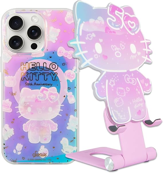 Sonix x Sanrio Case + Hello Kitty 50th Anniversary Adjustable Phone Stand for iPhone 15 Pro Max | Hello Kitty 50th Anniversary