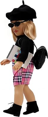 18 inch Doll, Fashion - College Girls - Jeanne - Fashion Lover with Blonde Hair and Blue Eyes, Caucasian, Wearing Styling, Clothes, Shoes and Accessories for Gifts and Role Play