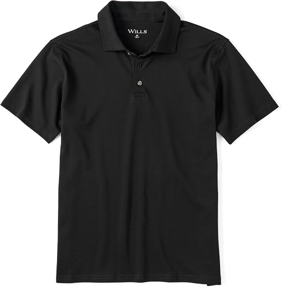 Huckberry Wills Aloeknit Polo, Black, XS
