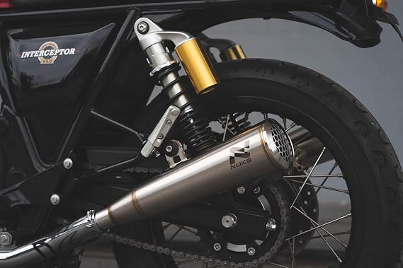 NUKE Little Boy Pop Exhaust Compatible for Royal Enfield Interceptor and Continental GT 650