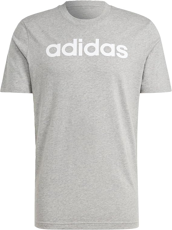 adidas Men's Essentials Single Jersey Linear Embroidered Logo Tee Short Sleeve T-Shirt (Pack of 1)