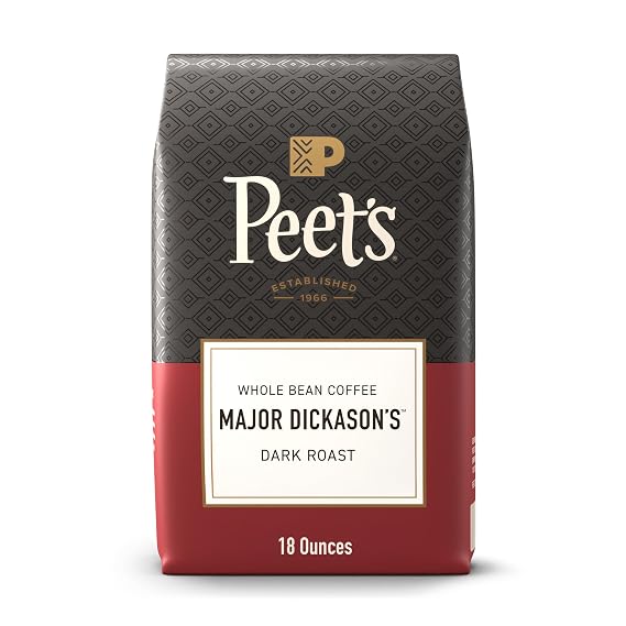 Peet's Coffee Whole Bean Coffee, Dark Roast, Major Dickason's, 18 Ounces