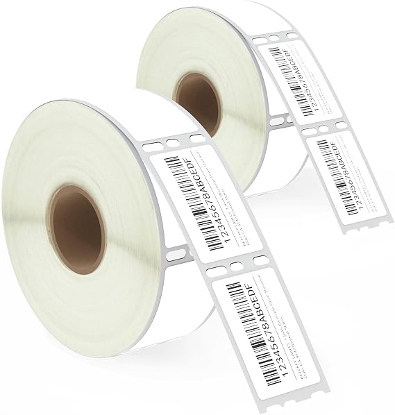 BETCKEY - Replace for DYMO 30347 (1" x 1-1/2") Book Spine Labels [2 Rolls]