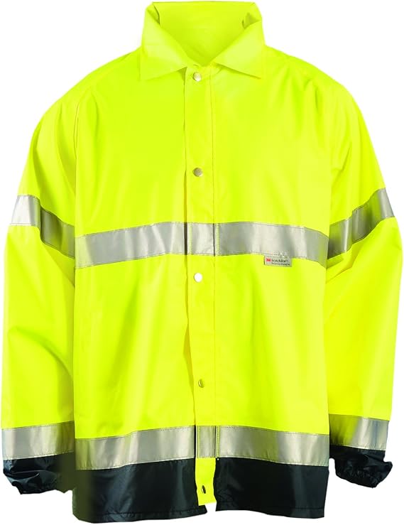 OccuNomix LUX-TJR-Y5X Premium Breathable Waterproof Rain Jacket, Classic Length, Class 3, Yellow, 5X-Large