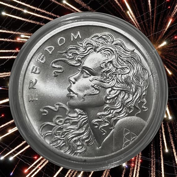 1 oz Freedom Girl Silver Shield Silver + Free Capsule + Gift Pouch