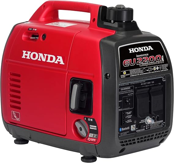 Honda EU2200i Companion 2200 Watt Inverter Generator (EU2200ITAN1) | Super Quiet 120V Gas Powered Portable Generator for Camping or RV Backup Power Supply, Up to 8.1 Hour Run Time