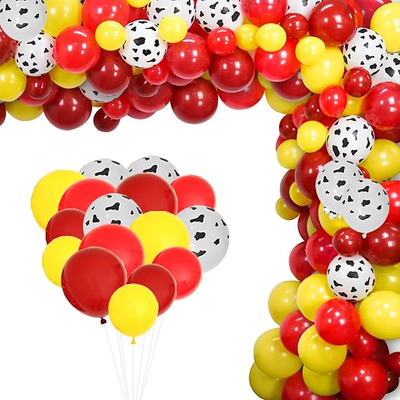 Cow Party Decoration Balloon Garland Arch Kit - Cow Farm Animal Birthday Party Supplies for Kids birthday Farm Animals Theme Party with Cow Animal Foil Balloons (B)