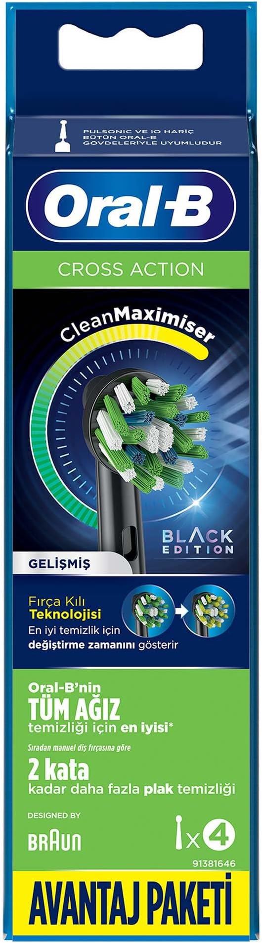 Oral-B Şarjlı Diş Fırçası Yedek Başlığı Cross Action X-Filament 4 adet ürün