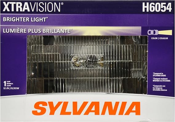 SYLVANIA H6054 XtraVision Sealed Beam Halogen Headlight, 1 Bulb
