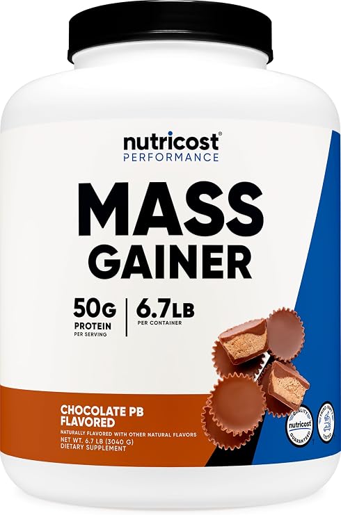 Nutricost Mass Gainer Powder (Chocolate Peanut Butter) 6.7 LBS, GMO-Free