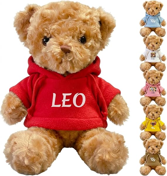 Personalised Teddy Bear, Custom Teddy Bear With Text/Photo, Two Sizes, Customise Gifts for Birthday, Christmas, Valentines Day, Funny Teddy Stuffed Animal